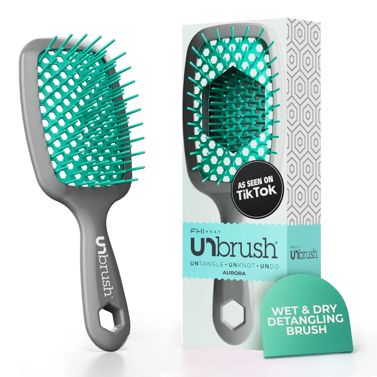 FHI Heat UNbrush Detangling Brush for Wet & Dry Hair | Anti-Static, Vented Cushion, Lightweight - main product image