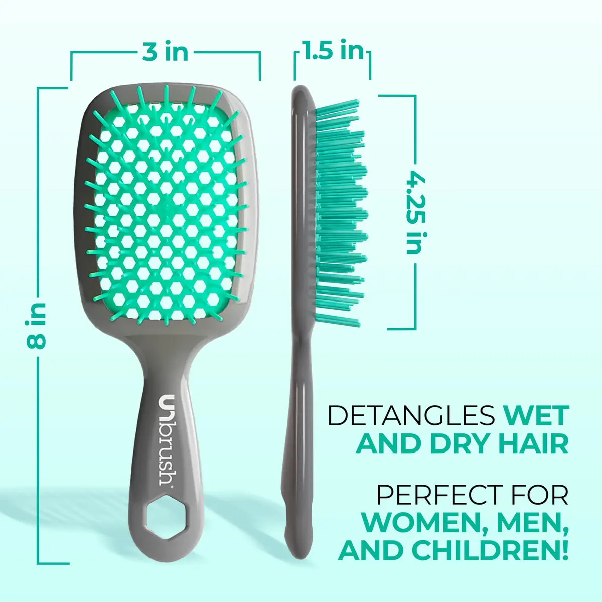 FHI Heat UNbrush Detangling Brush for Wet & Dry Hair | Anti-Static, Vented Cushion, Lightweight - view 4