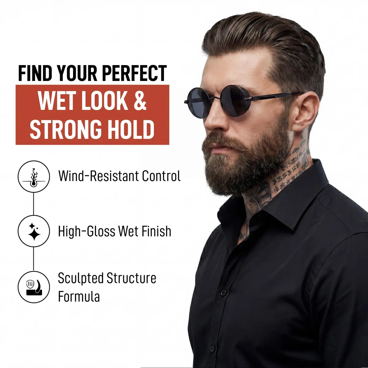 Rascal Men's Grooming Original Pomade #5 3.4 Ounce | High Shine & Strong Hold Wet Look for All Hair Types - view 2