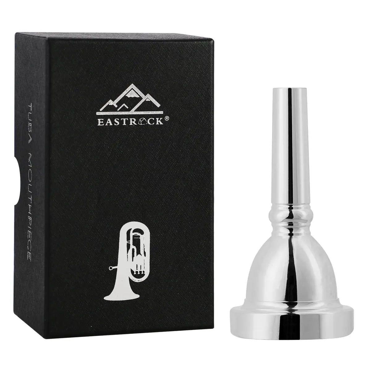 EASTROCK Standard Tuba Mouthpiece Silver Plated Size U | Rich and Elegant Sounds for Tuba Players - main product image