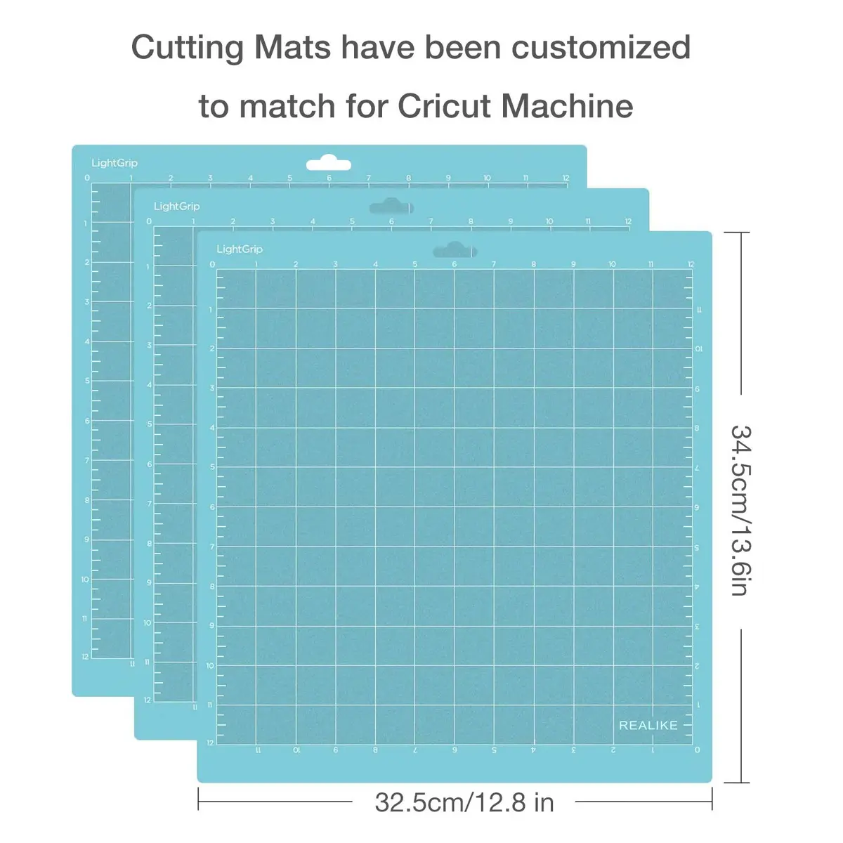 REALIKE 12x12 Lightgrip Cutting Mats for Silhouette Cameo 5/4/3/2/1 | Gridded Adhesive Non-Slip Cut Mat for Crafts, Quilting, Sewing - view 4