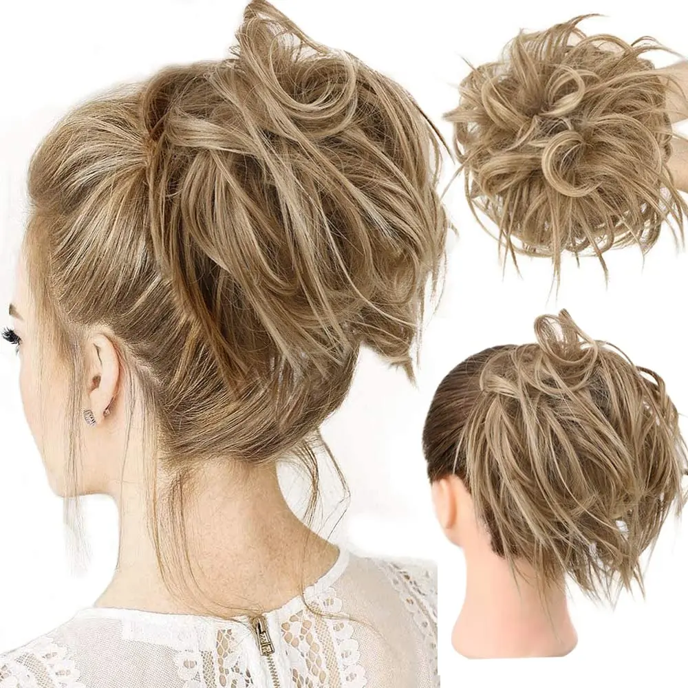 HMD Tousled Updo Messy Bun Hair Piece Ponytail Hairpieces for Women | Casual, Heat-Resistant Synthetic Hair 45g - main product image