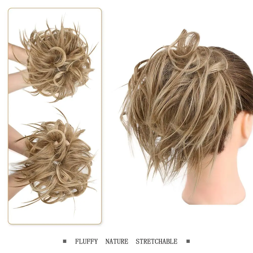 HMD Tousled Updo Messy Bun Hair Piece Ponytail Hairpieces for Women | Casual, Heat-Resistant Synthetic Hair 45g - view 8