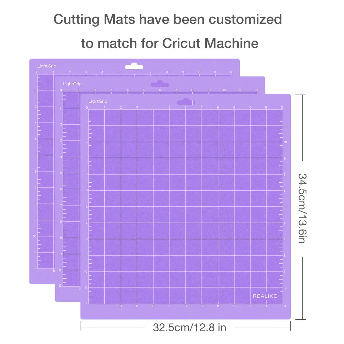 REALIKE 12x12 inch (30.5x30.5 cm) StrongGrip Cutting Mats (3-Pack) | Perfect for Silhouette Cameo Machines - view 4