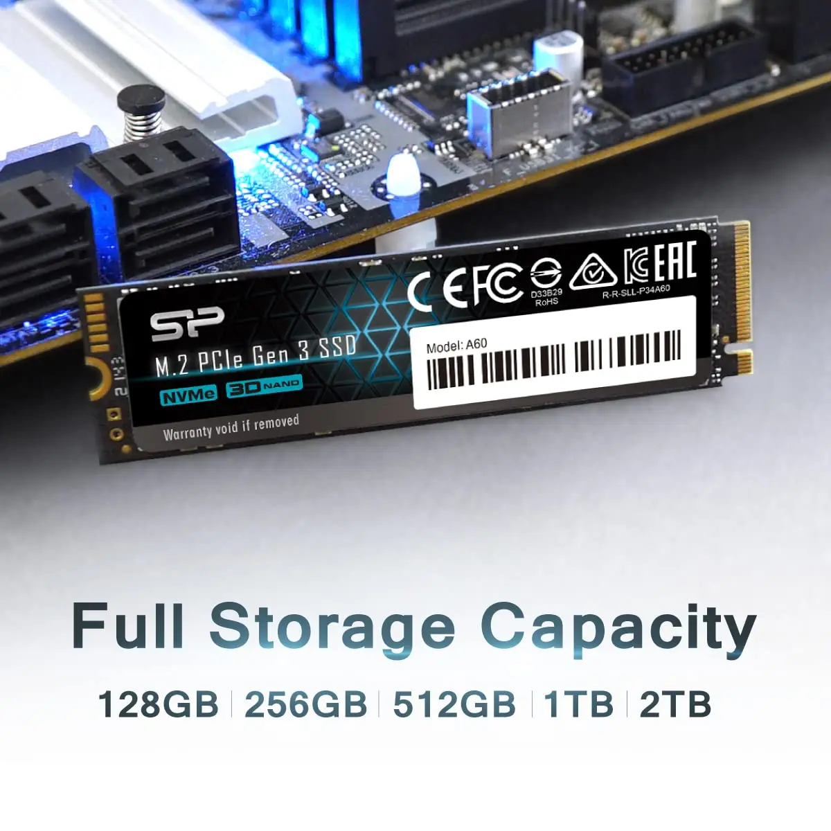 SP Silicon Power 1TB NVMe M.2 PCIe Gen3x4 SSD | PCIe 3.0 x4, 2200MB/s Read, 1600MB/s Write, M.2 2280, TLC NAND, 600 TBW - view 4