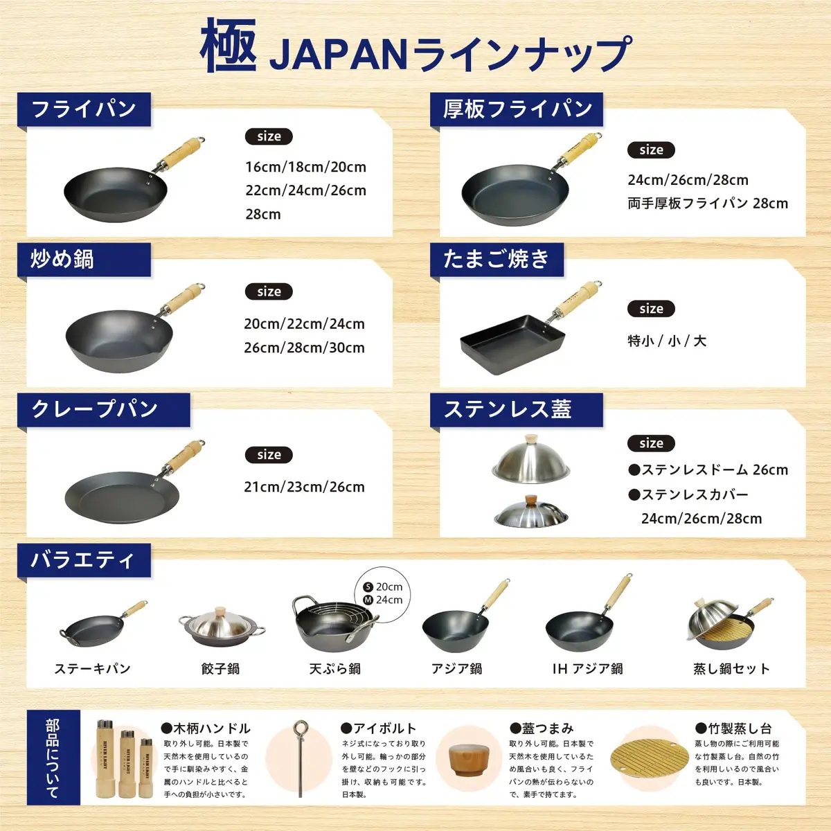 River Light JS1424 Kyoku Japan Iron Frying Pan 24cm | Rust-Resistant, IH Compatible, Deep Fryer with Lid - view 5