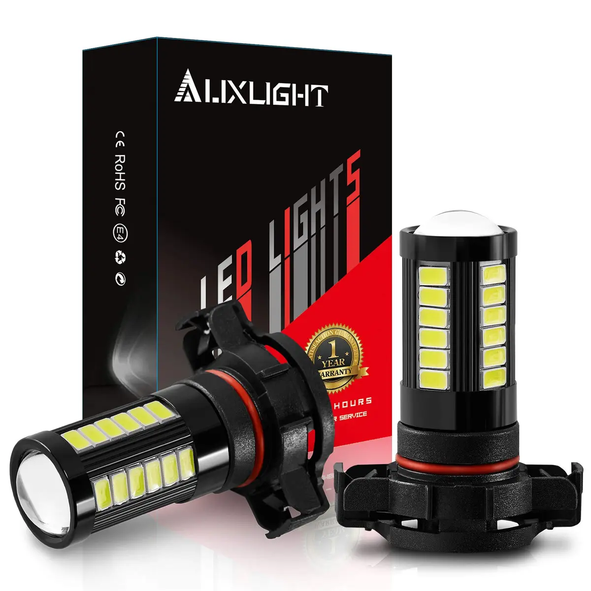 AUXLIGHT 5202 5201 12085 9009 H16 LED Fog Light Bulbs 6000K Xenon White | Super Bright 2800 Lumens, Pack of 2 - main product image