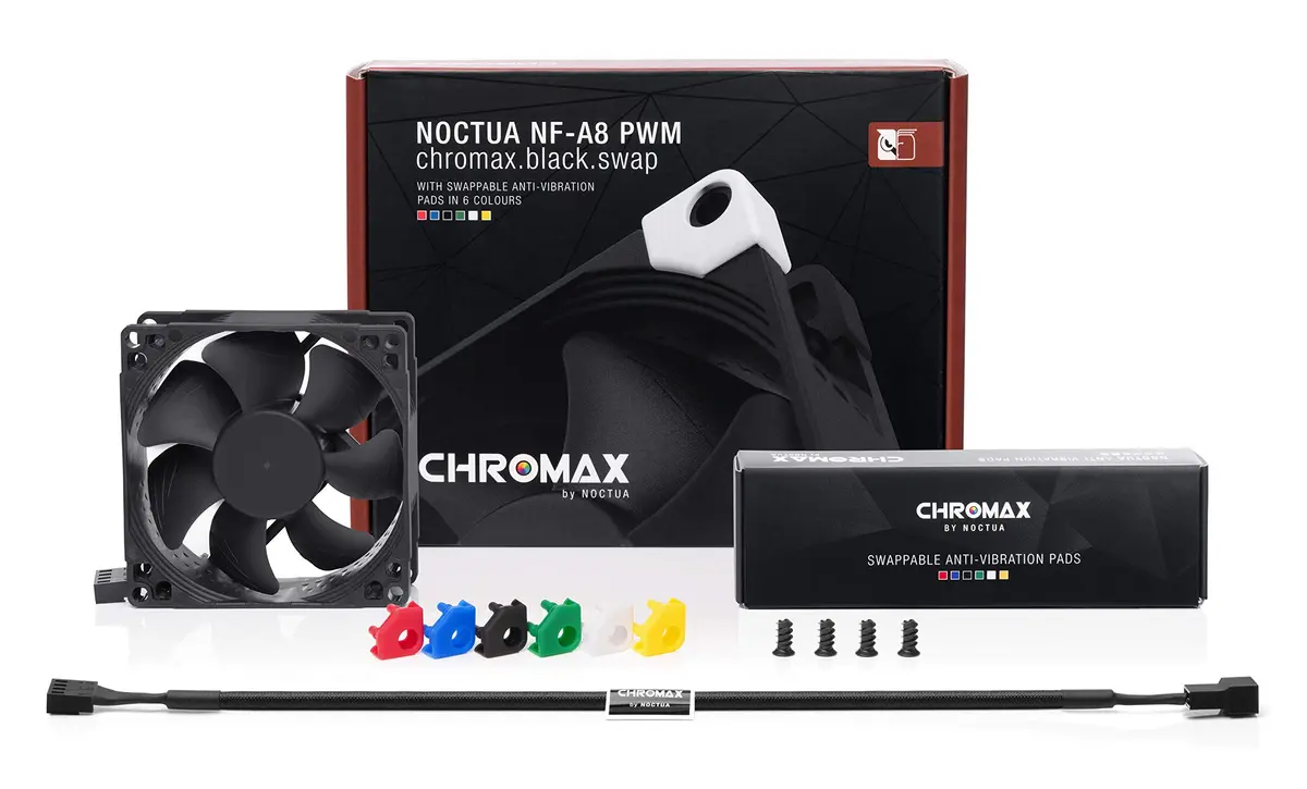 Noctua NF-A8 PWM chromax.Black.swap 80mm Fan | Quiet Cooling for Compact PCs - view 3