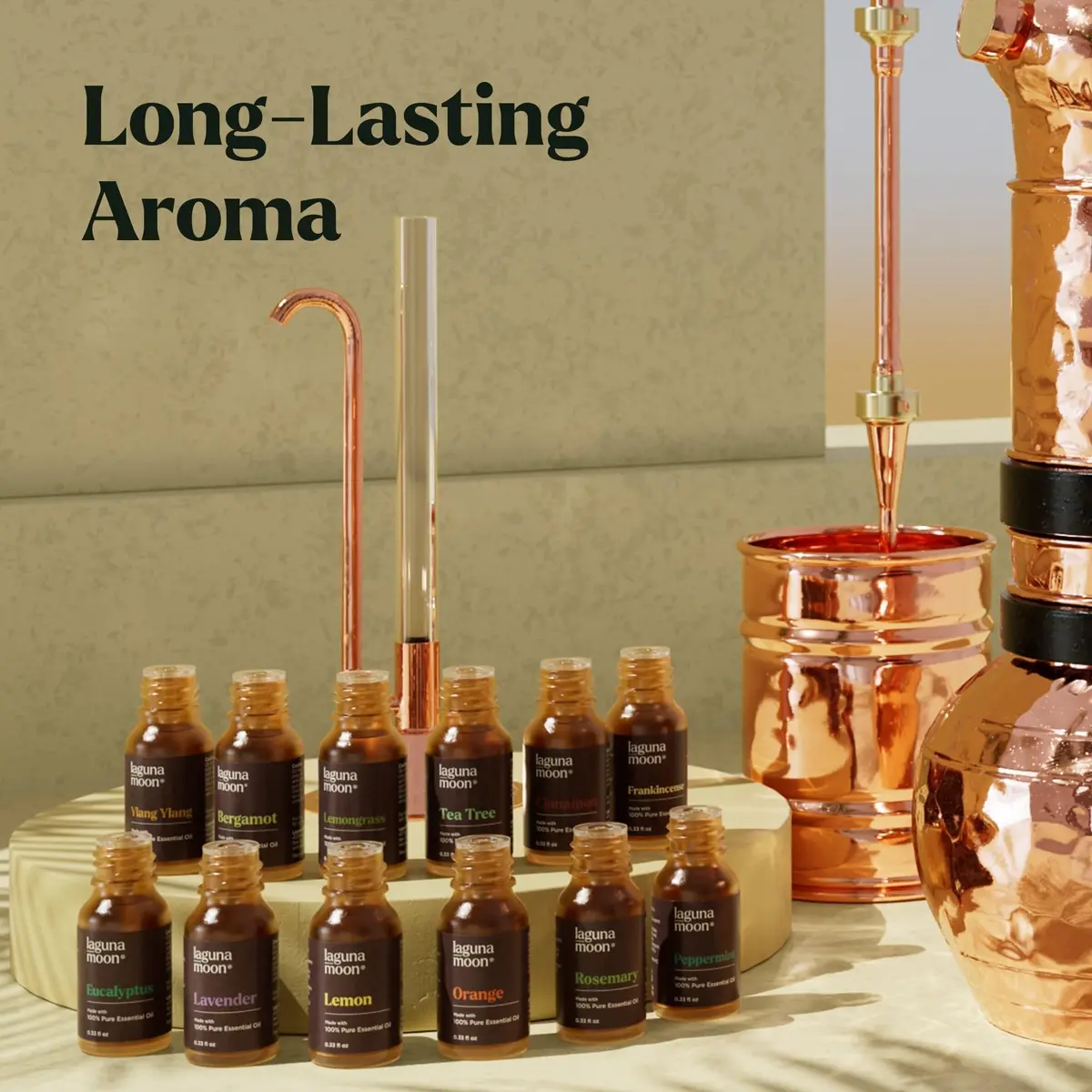 Lagunamoon Essential Oils Set - 12 Piece Premium Grade | Aromatherapy & Diffuser Oils for Home & Car - view 2