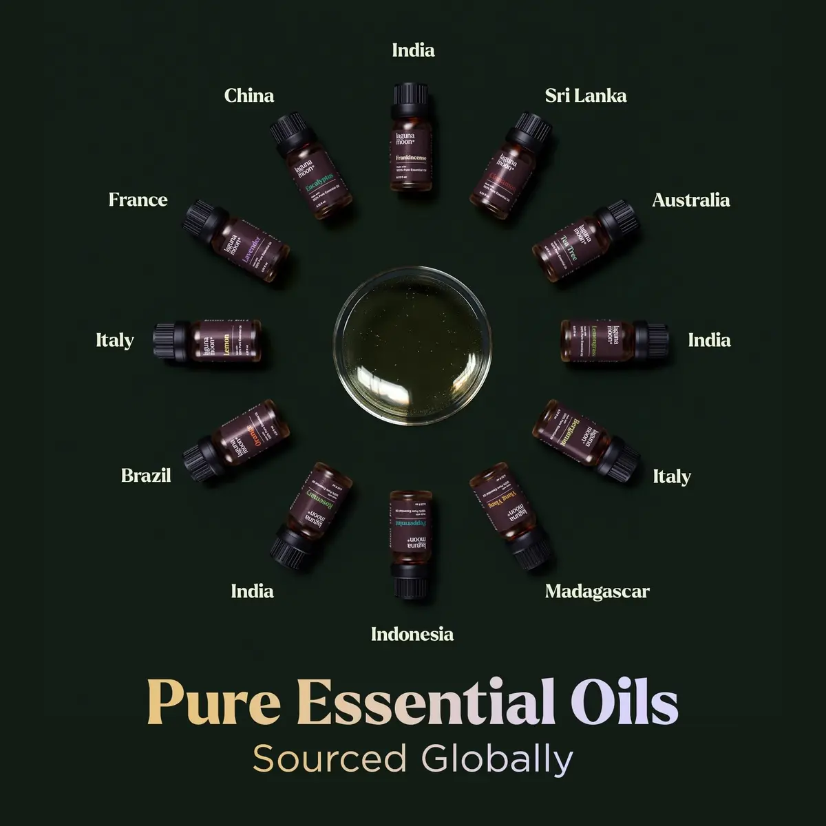 Lagunamoon Essential Oils Set - 12 Piece Premium Grade | Aromatherapy & Diffuser Oils for Home & Car - view 3