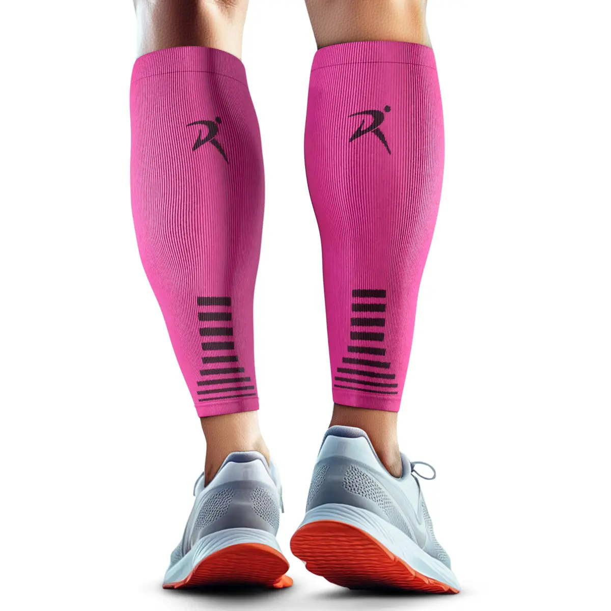 Rymora Calf Compression Sleeves for Women & Men (Pair) Hot Pink XL | Graduated Support for Shin Splints & Recovery - main product image