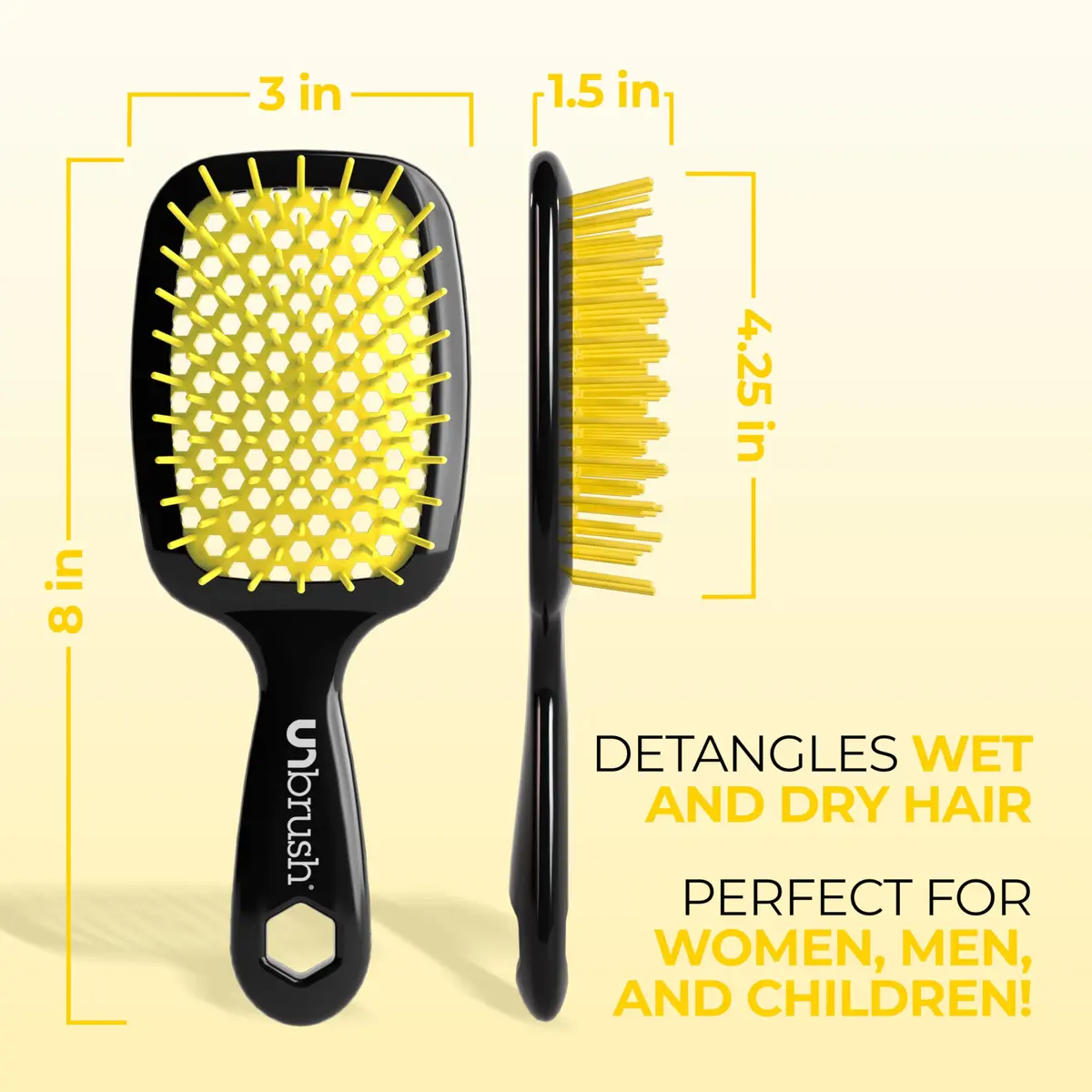 FHI Heat UNbrush Detangling Brush for Wet & Dry Hair | Anti-Static, Vented Cushion, Lightweight, All Hair Types - view 4