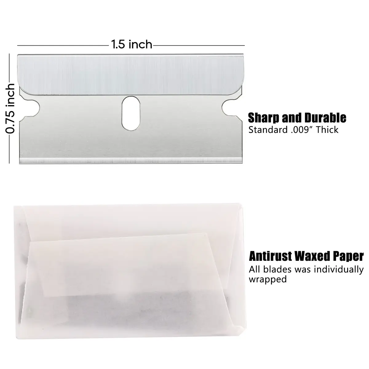 REXBETI 200 Pack Single Edge Razor Blades | Heavy-Duty Steel for Scraping & Cutting - view 7
