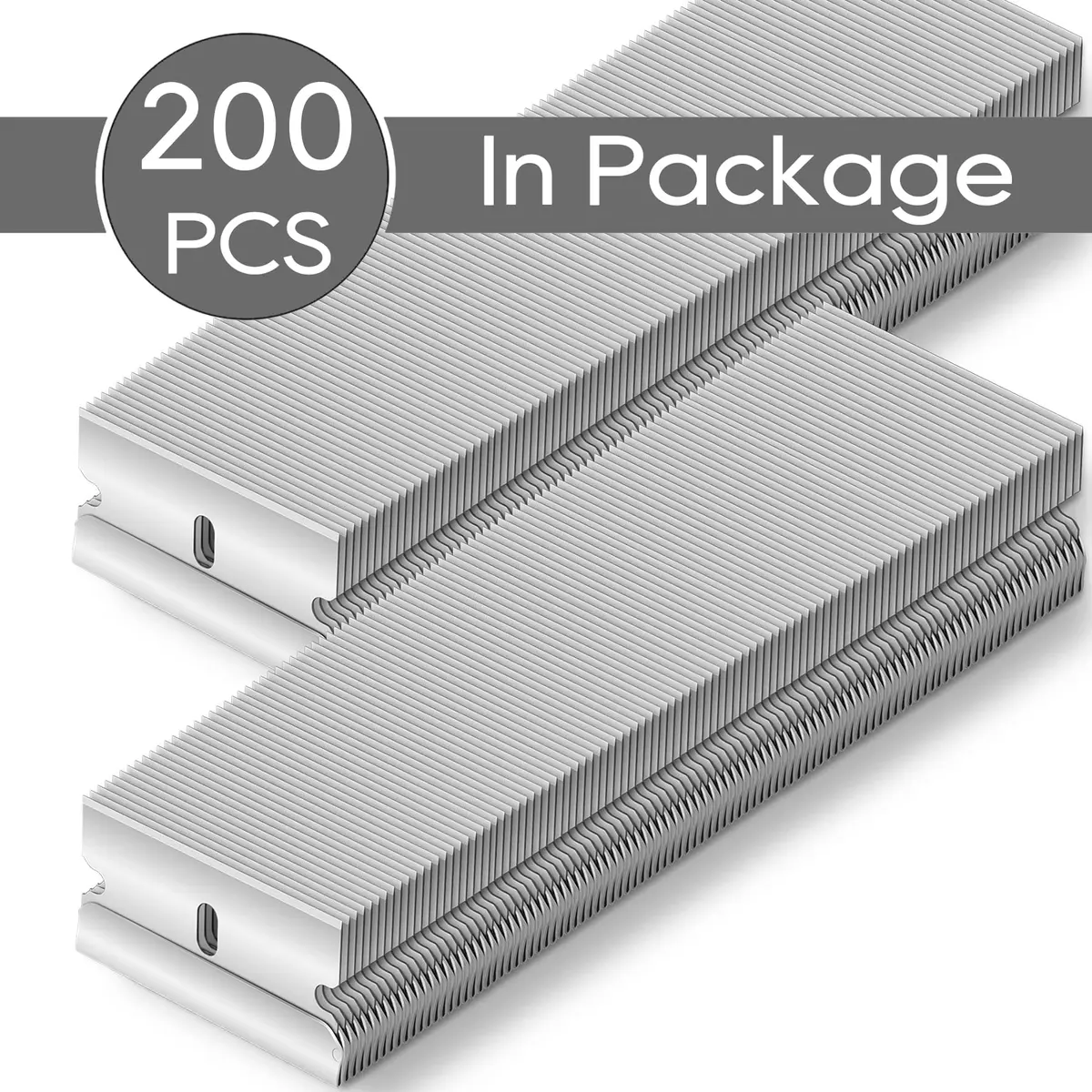 REXBETI 200 Pack Single Edge Razor Blades | Heavy-Duty Steel for Scraping & Cutting - view 8