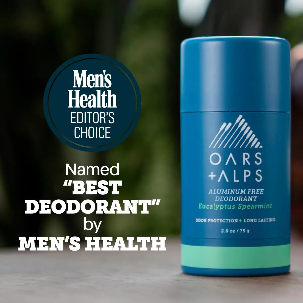 Oars + Alps Aluminum Free Deodorant Stick Eucalyptus Spearmint 73.7g (2.6oz) | Odor Protection & Reduced Friction - view 2