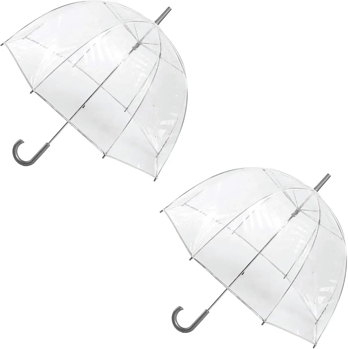 Totes Clear Canopy Bubble Umbrella with J Hook Handle & Auto Open, 130 cm (51") Arc | Enhanced Visibility for Rainy Days - main product image