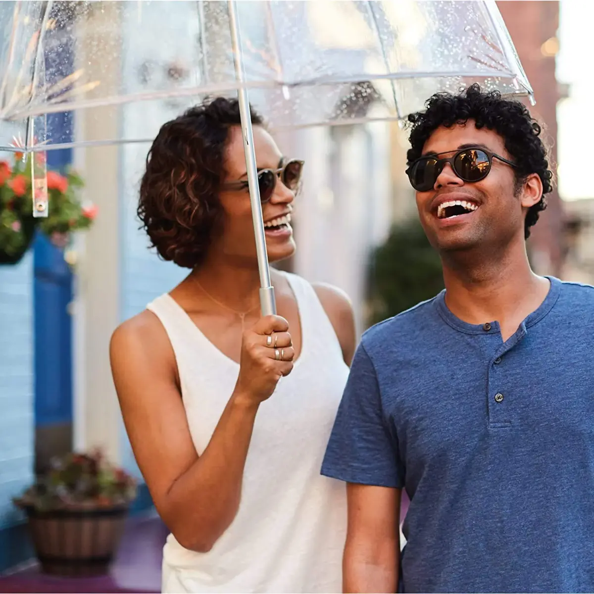 Totes Clear Canopy Bubble Umbrella with J Hook Handle & Auto Open, 130 cm (51") Arc | Enhanced Visibility for Rainy Days - view 2