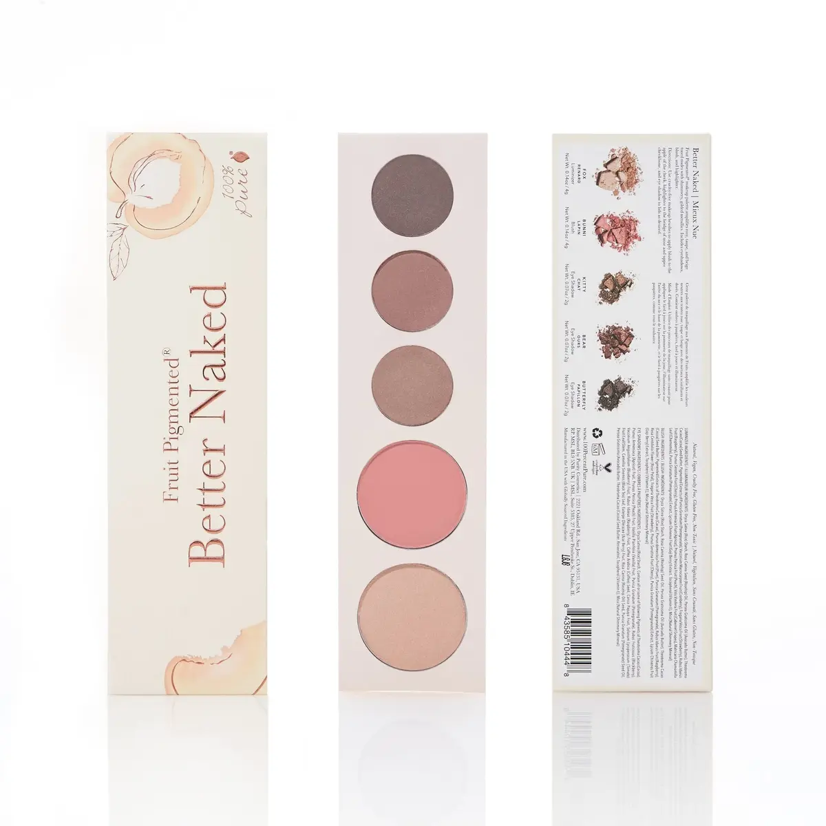 100% PURE Better Naked Makeup Palette All in One Compact 3, Better Naked | Natural, Vegan, Fruit Pigmented - view 8