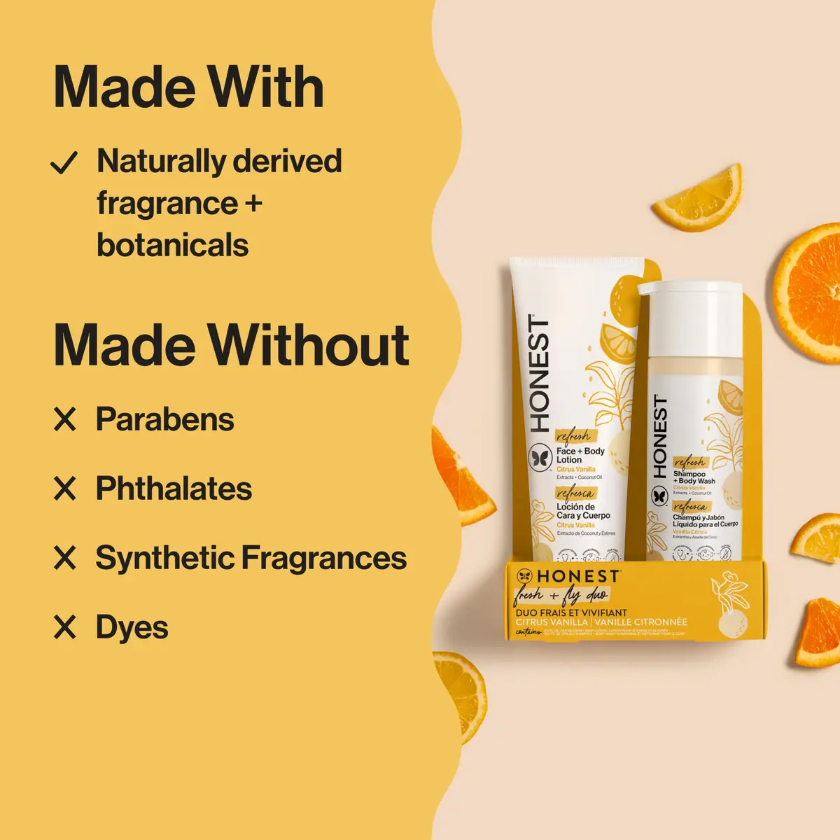 The Honest Company Shampoo Body Wash & Lotion, Citrus Vanilla Refresh | Gentle, Tear-Free, Hypoallergenic - view 5