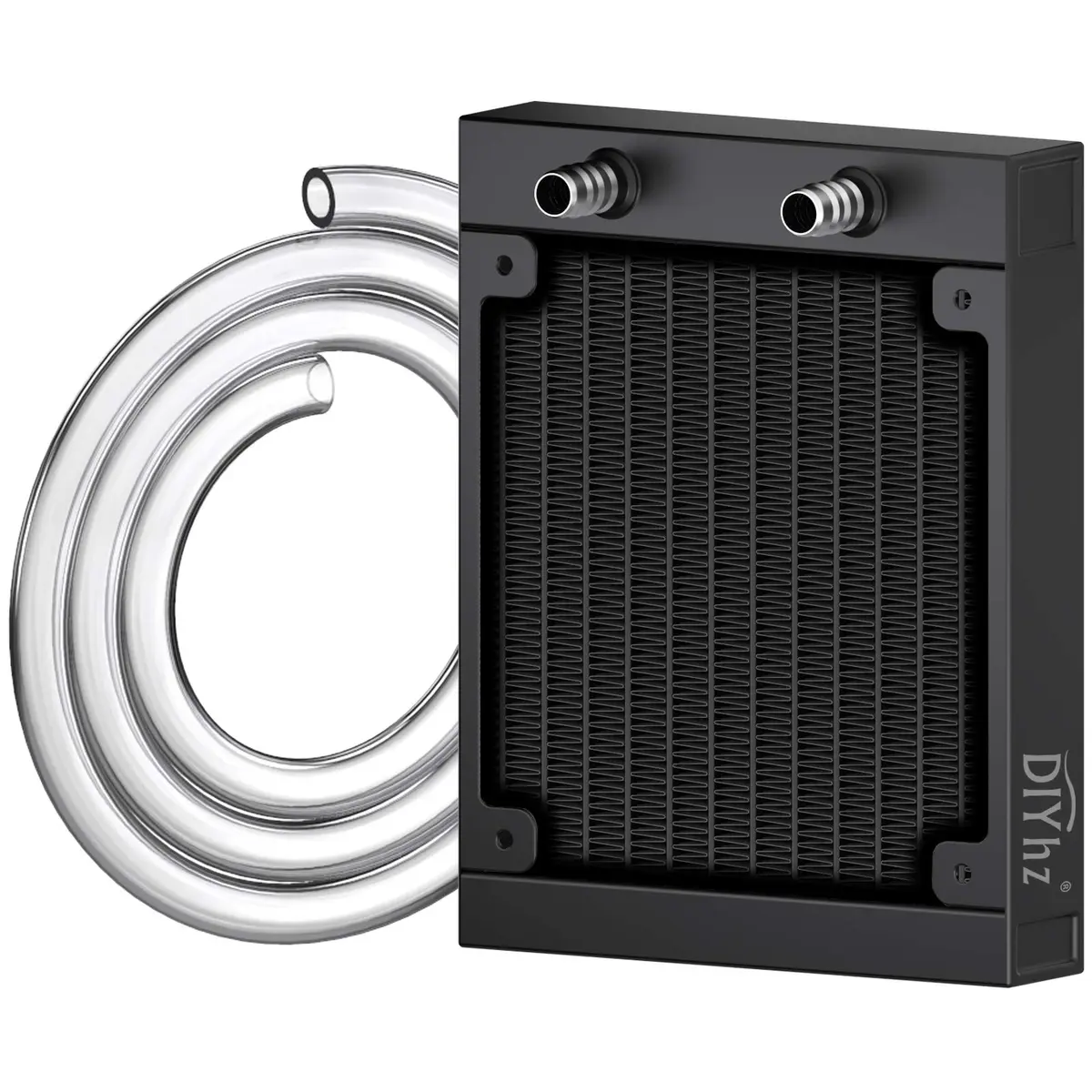 DIYhz 120mm Aluminum Water Cooling Radiator 155mm x 120mm x 27mm | Efficient Heat Exchanger for PC and Laser Systems - main product image