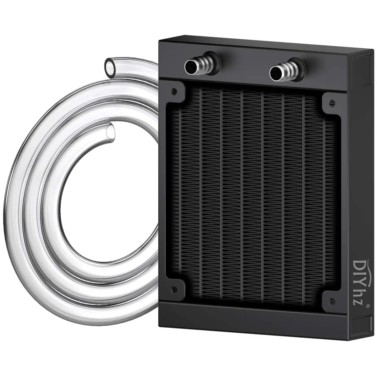 DIYhz 80mm Aluminum CPU Water Cooling Radiator 8 Pipe 120x80x25mm | Efficient Heat Dissipation - main product image