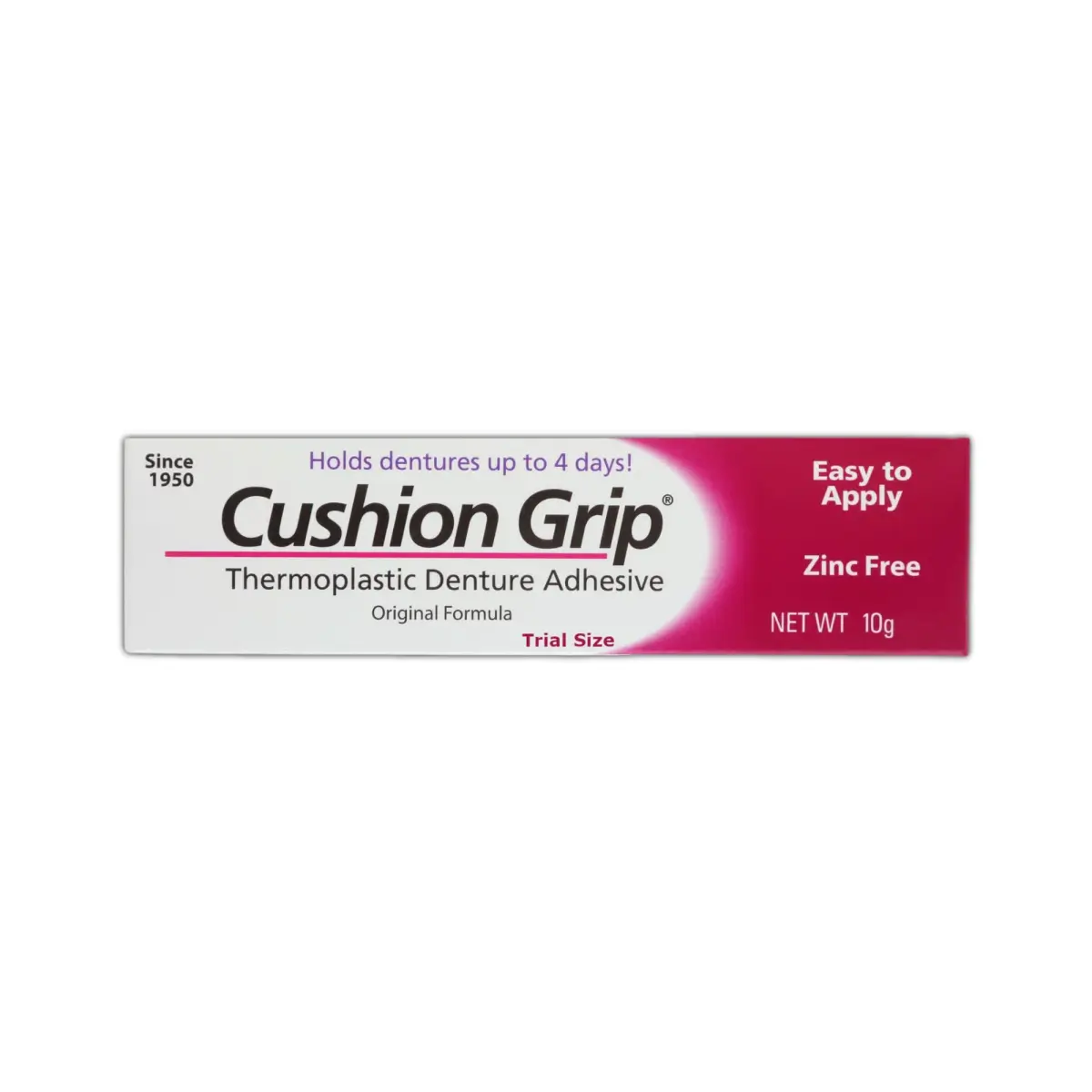 Cushion Grip Thermoplastic Denture Adhesive 10g (0.35 oz) | Holds Dentures Securely for Up to 4 Days - main product image