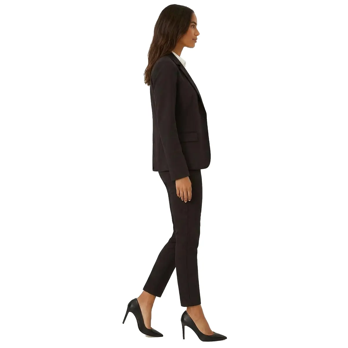 Marycrafts Women's Black Two Piece Pant Suit Set Size 4 | Tailored Fit for Work & Business - view 6