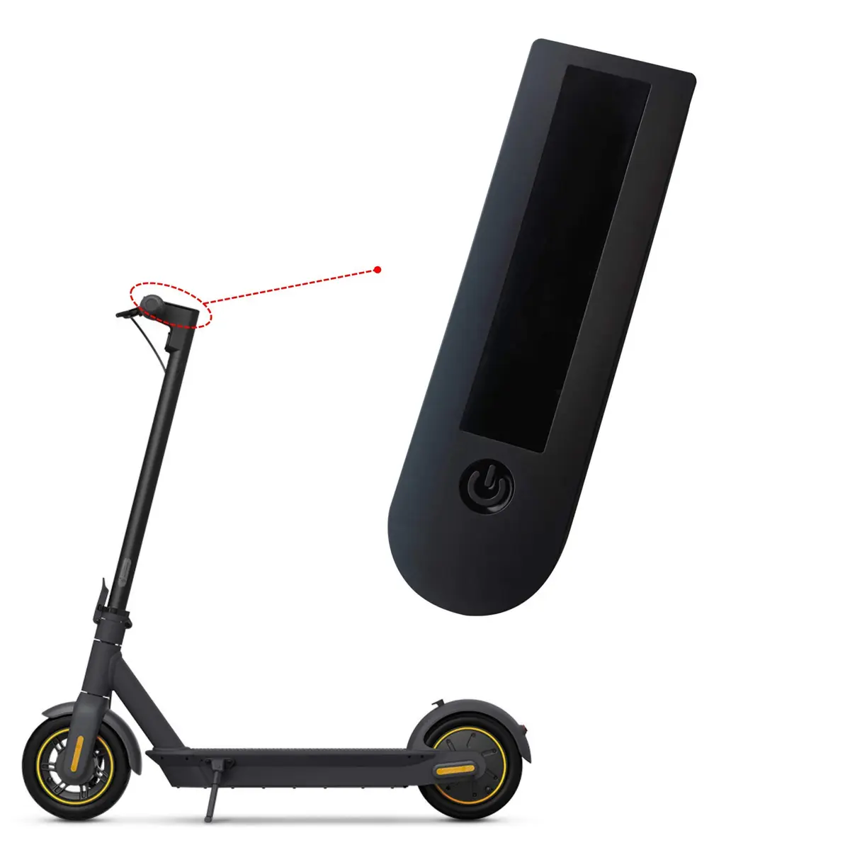 MORICHS Waterproof Dashboard Cover Shell for Segway Ninebot MAX Electric Scooter | Silicone Protective Case - main product image