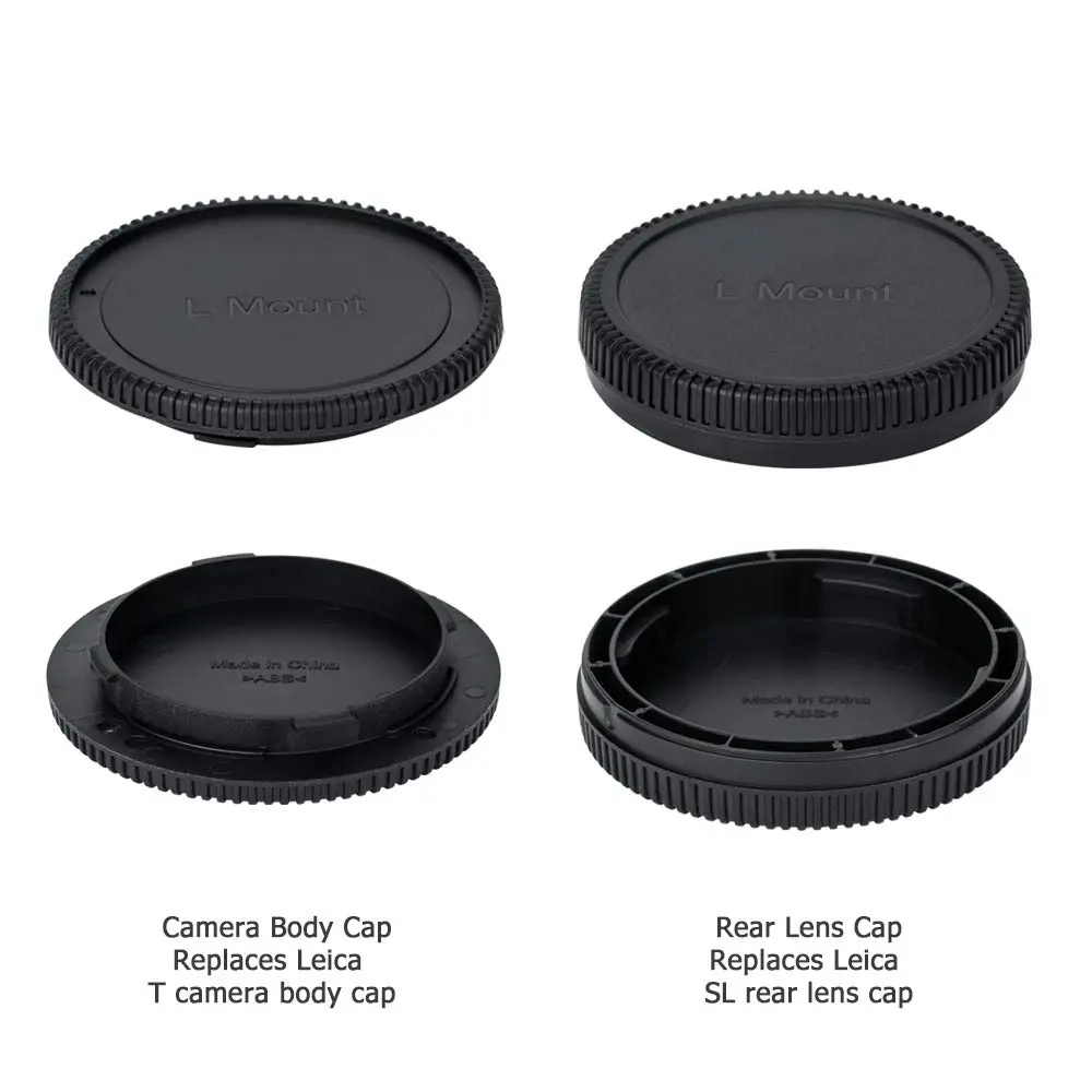JJC L Mount Body Cap and Rear Lens Cap Kit 2-Pack | Protects Sensor & Lens from Dust, Moisture - view 3