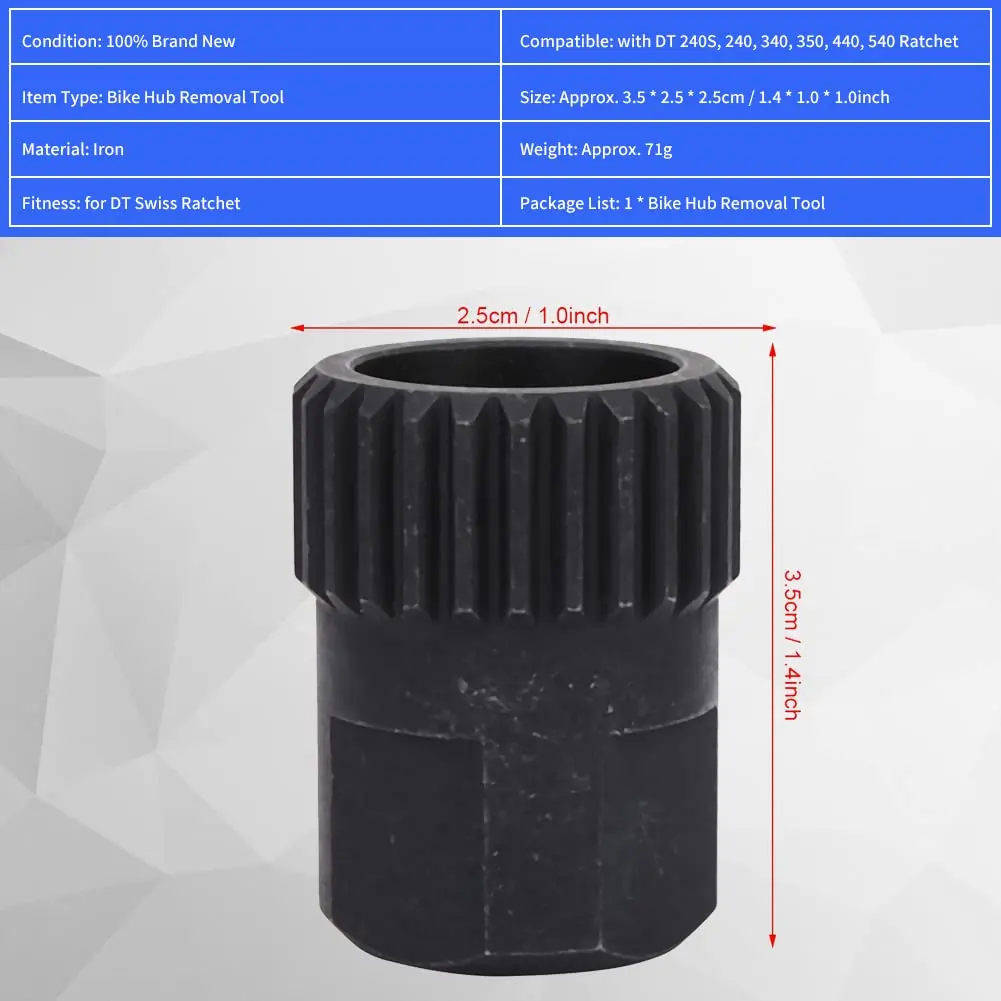 Keenso Rear Hub Lock Ring Tool for DT Swiss Ratchet 71g (2.5oz) | Precision Engineered for Mechanics & Cyclists - view 6