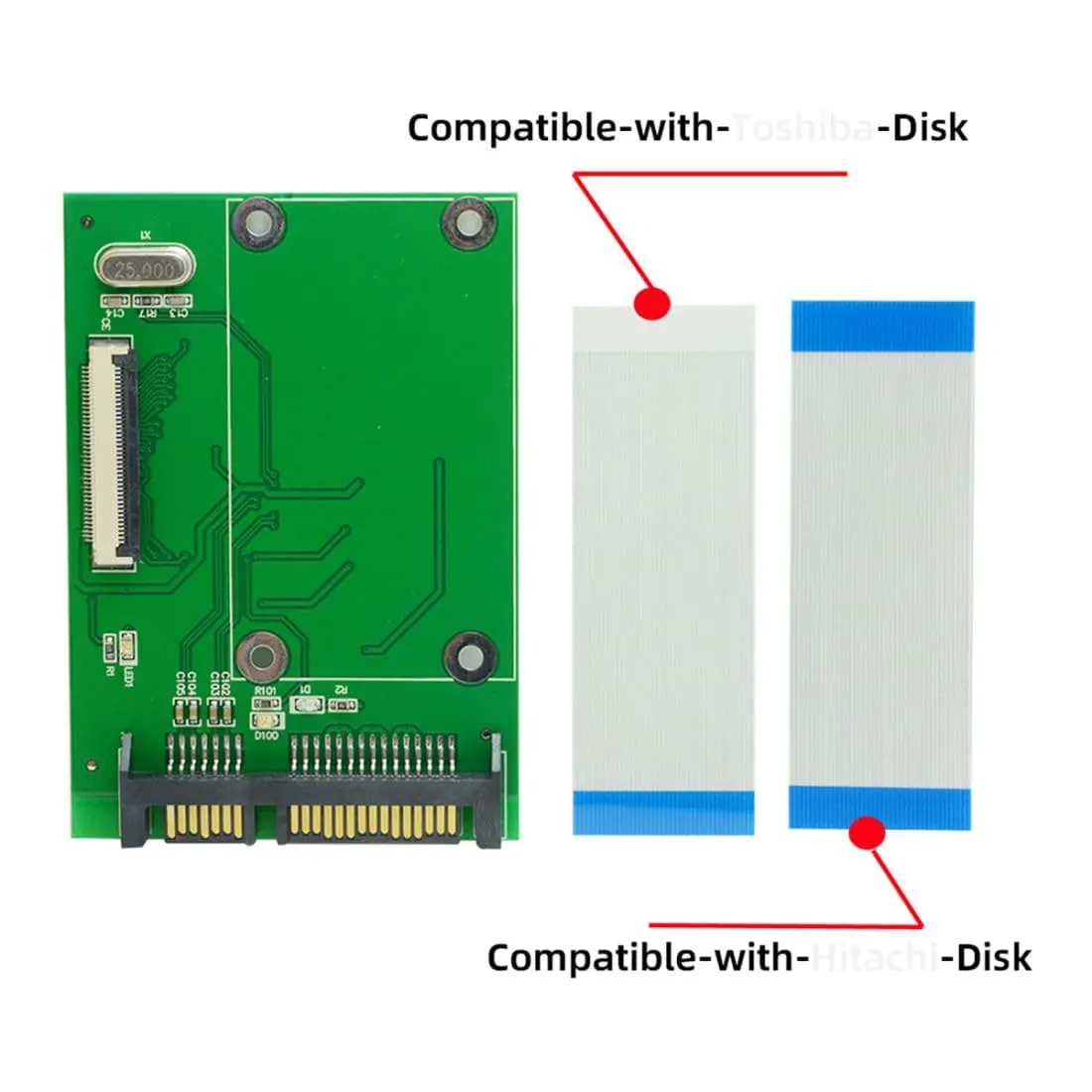 chenyang SATA to 40 Pin ZIF CE 1.8 Inch SSD HDD Adapter Board with LIF Flat Cable | SATA to ZIF/CE Converter - view 4