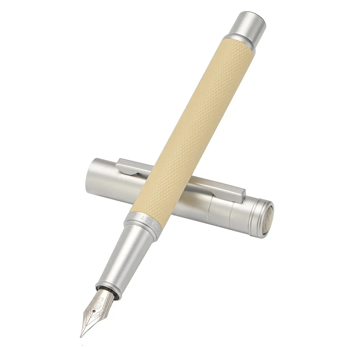 Asvine Silver Birch Forest Aluminum Fountain Pen Fine Nib with Converter & Metal Gift Box Set | Smooth Ink Flow - view 4