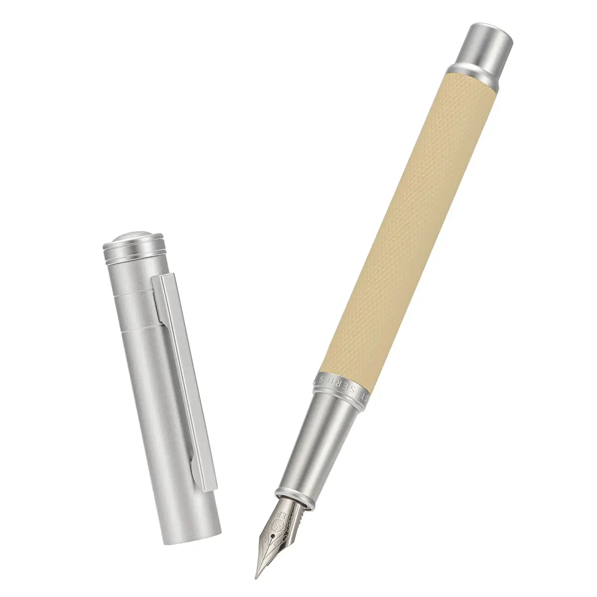 Asvine Hongdian 1851 Silver Fountain Pen with Extra Fine Nib for Smooth Daily Writing - view 4