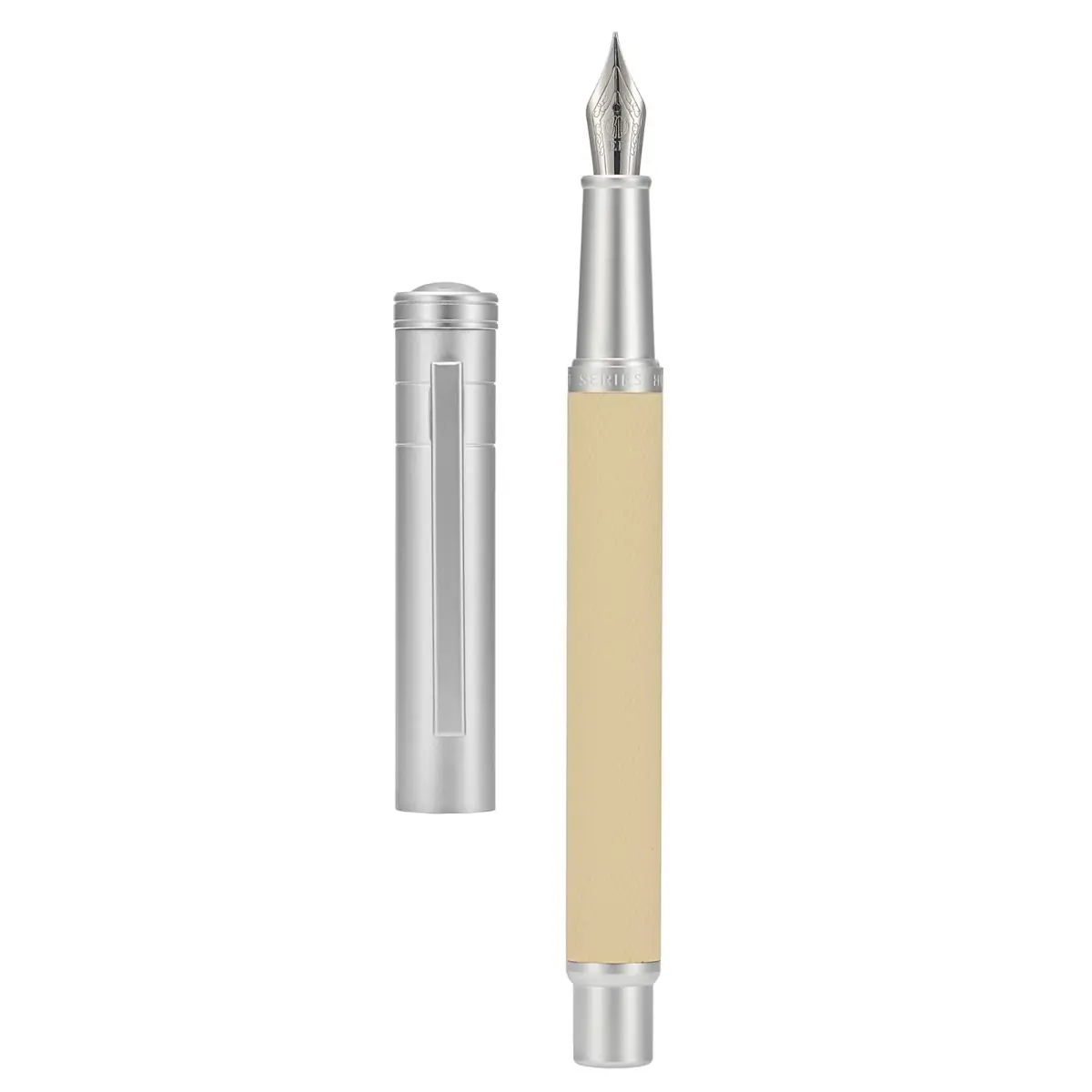 Asvine Hongdian 1851 Silver Fountain Pen with Extra Fine Nib for Smooth Daily Writing - main product image