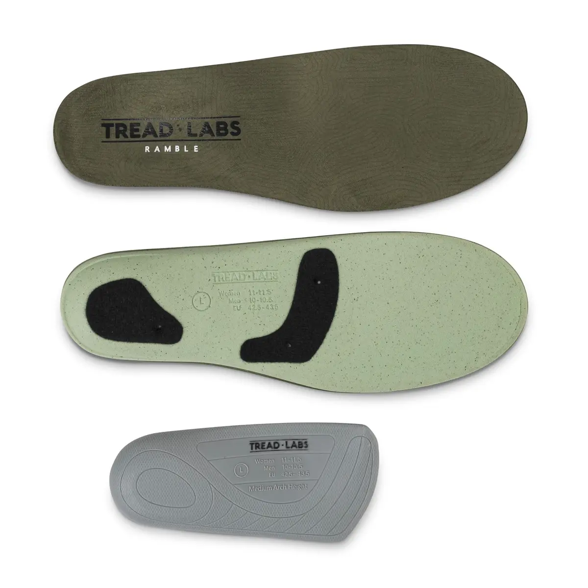 Tread Labs Ramble Insoles for Flat Feet & High Arches | Firm, Medical-Grade Arch Support - view 2