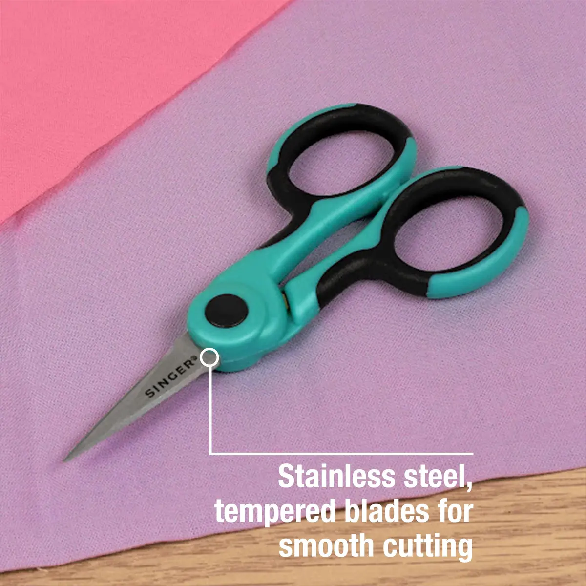 SINGER 4.5" Serger & Detail Embroidery Scissors, Sharp Tip, 6 Count | Precision Crafting Tool for Sewing & Embroidery - view 3