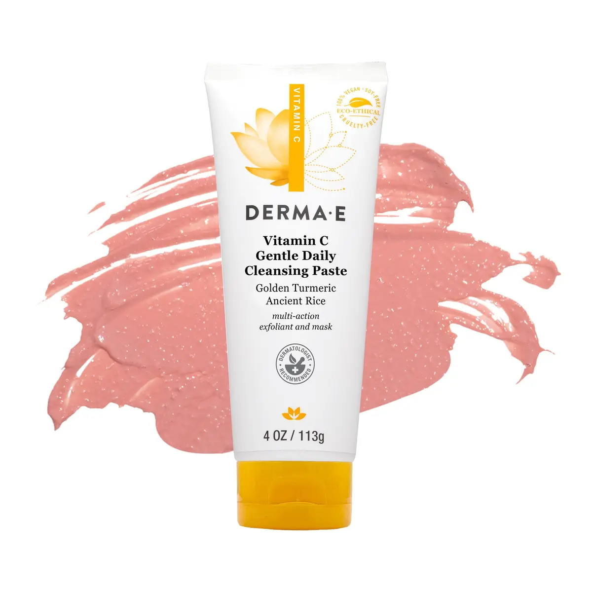Derma E Vitamin C Gentle Daily Cleansing Paste, 4 Oz | Brightening & Clarifying Face Mask & Wash - view 7
