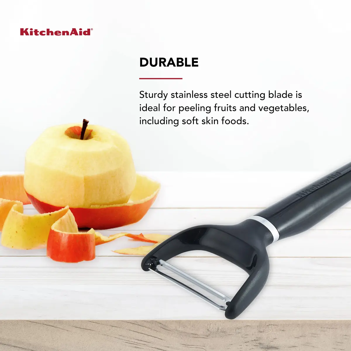 KitchenAid Y Peeler with Ergonomic Handle & Straight Blade | 19 cm (7.48 Inch) - view 5