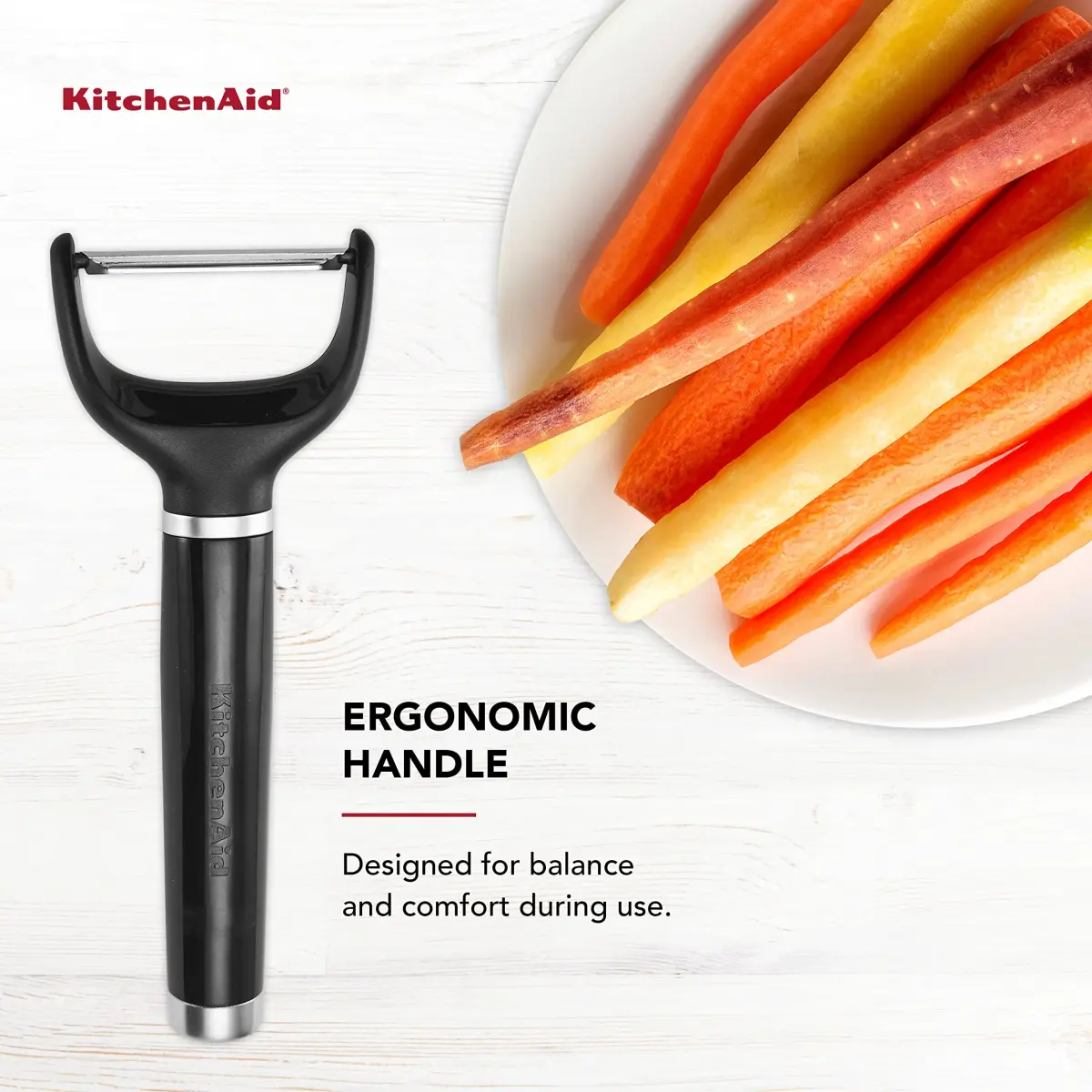 KitchenAid Y Peeler with Ergonomic Handle & Straight Blade | 19 cm (7.48 Inch) - view 4