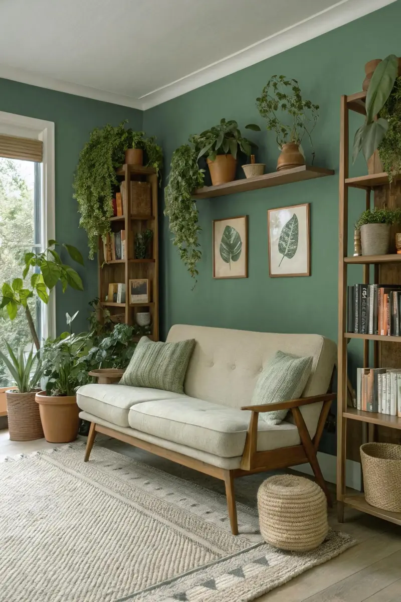 Dimoon Dark Green Textured Peel and Stick Wallpaper 45cm (17.7") x 300cm (118") | Renter Friendly Vinyl Roll - view 8
