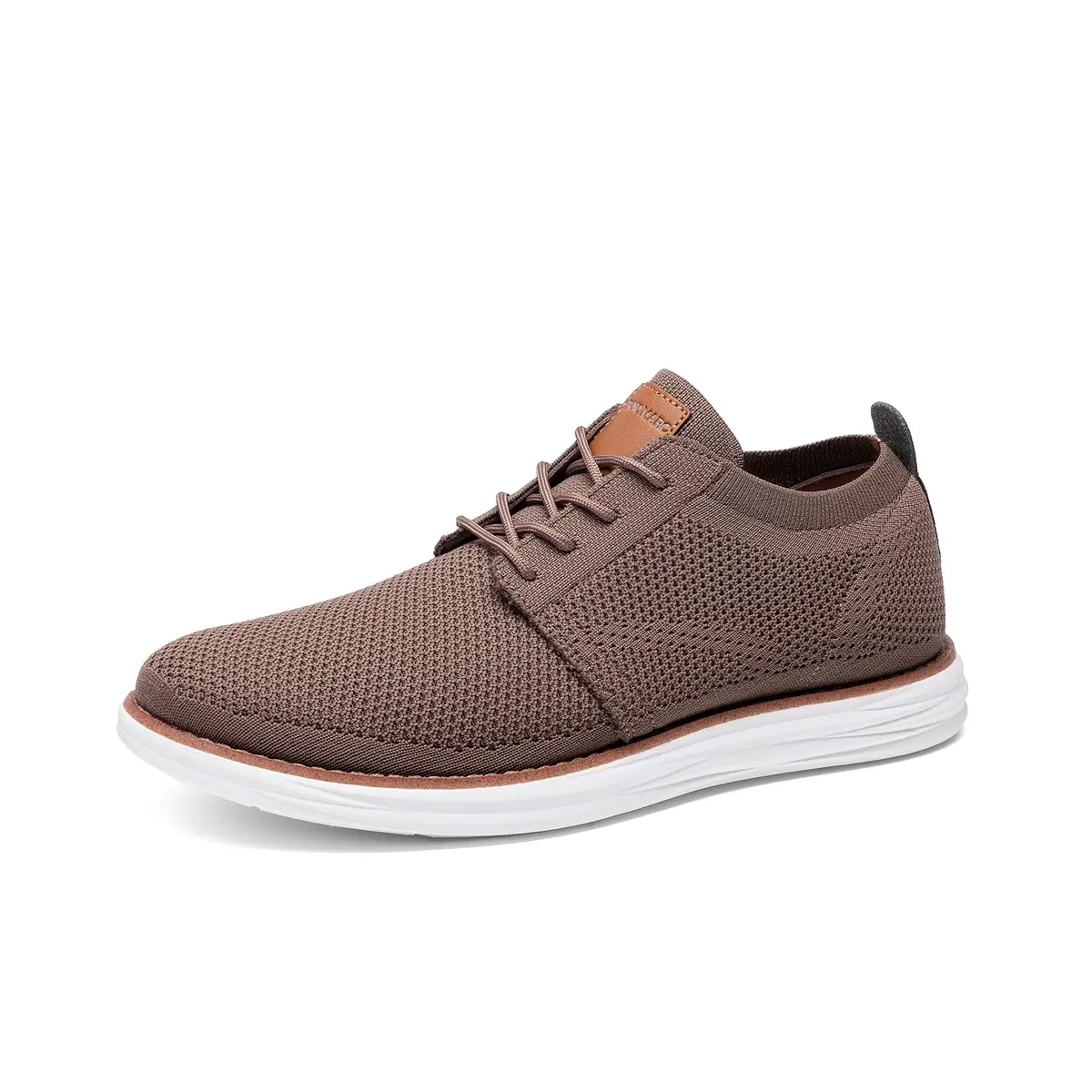 Bruno Marc Men's KnitFlex Breeze Casual Dress Sneakers Light/Brown 6.5 | Breathable Comfort for Men - main product image