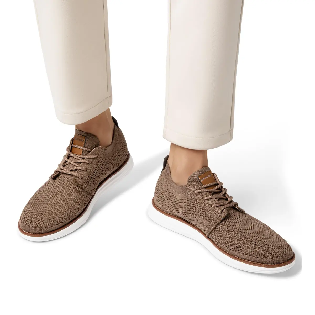 Bruno Marc Men's KnitFlex Breeze Casual Dress Sneakers Light/Brown 6.5 | Breathable Comfort for Men - view 10