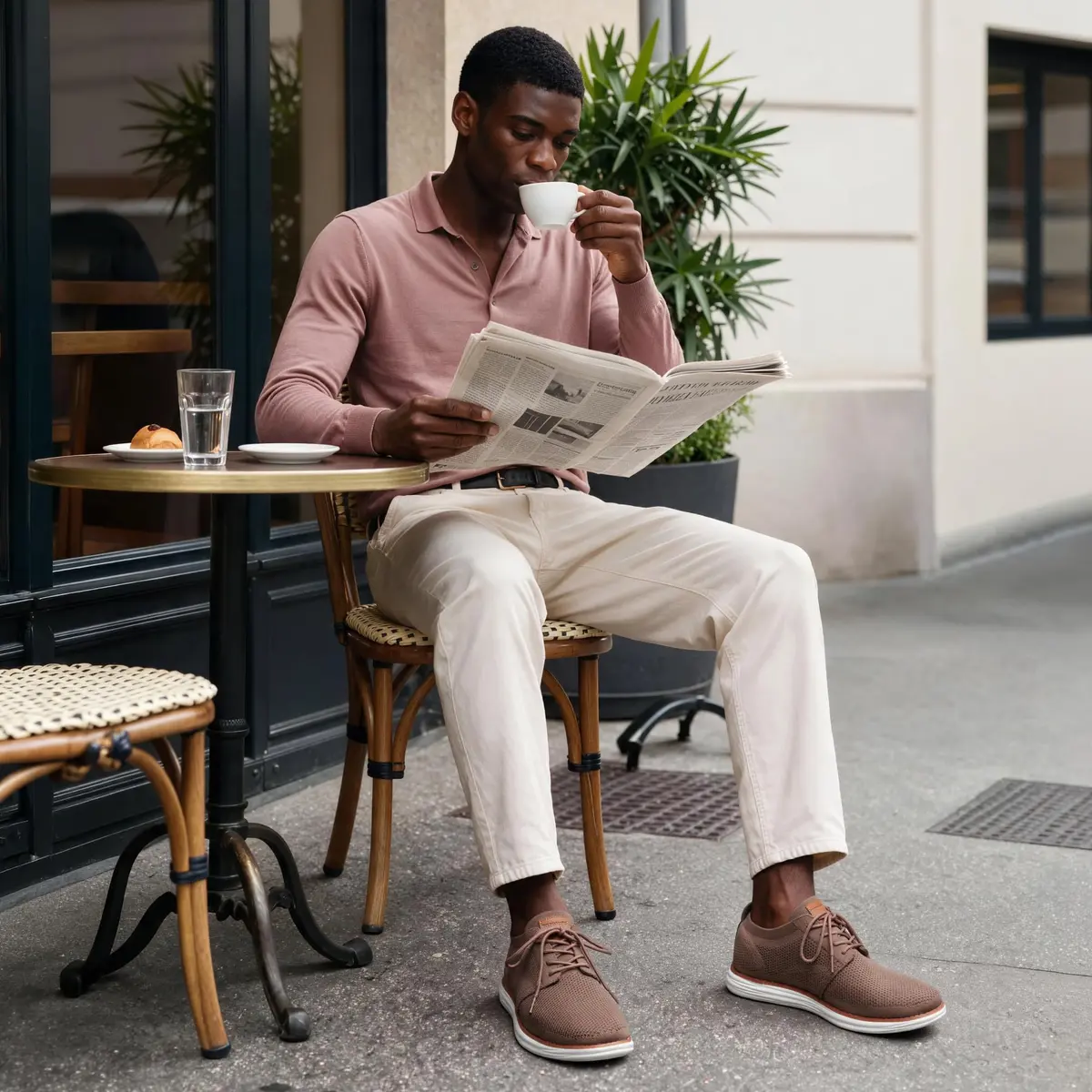 Bruno Marc Men's KnitFlex Breeze Casual Dress Sneakers Light/Brown 6.5 | Breathable Comfort for Men - view 2