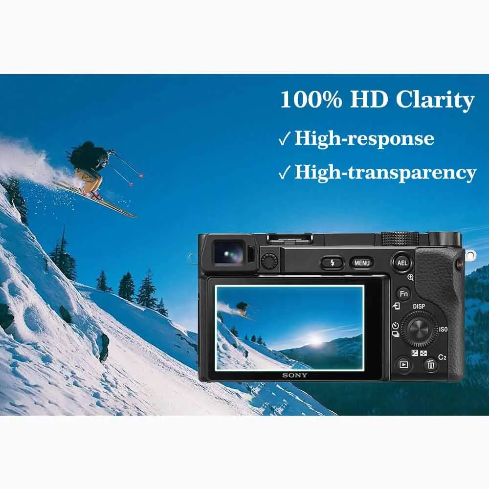 ULBTER Tempered Glass Screen Protector for Sony Alpha a6600/a6400/a6300/a6100/a6000/a5000 Cameras (3+2 Pack) | 9H Hardness, 99.99% HD Clarity - view 6