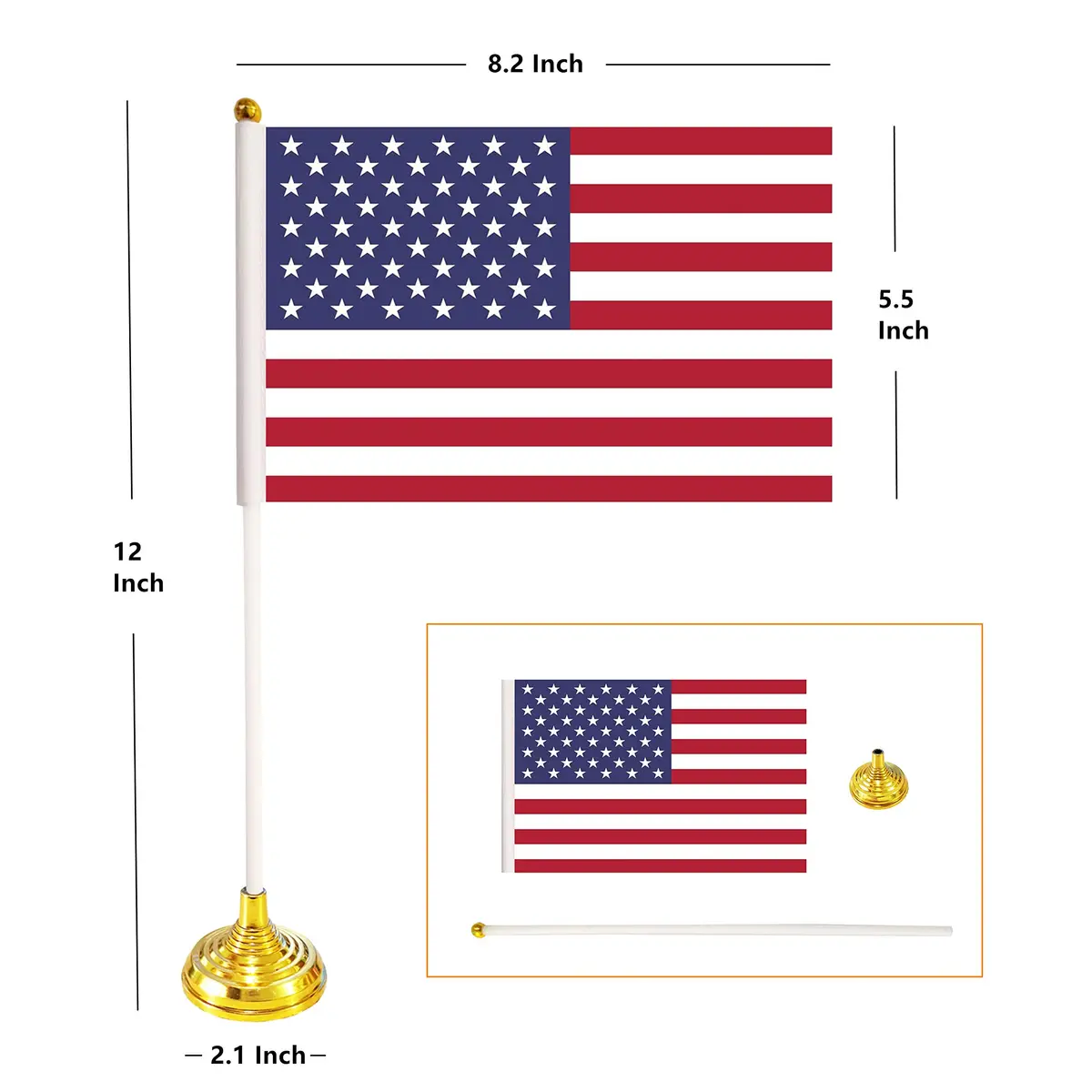 BCLin International Country Desk Flags Set with Stands, 24 Flags 8.2 x 5.5 inches | Tabletop Decor for Conferences - view 2