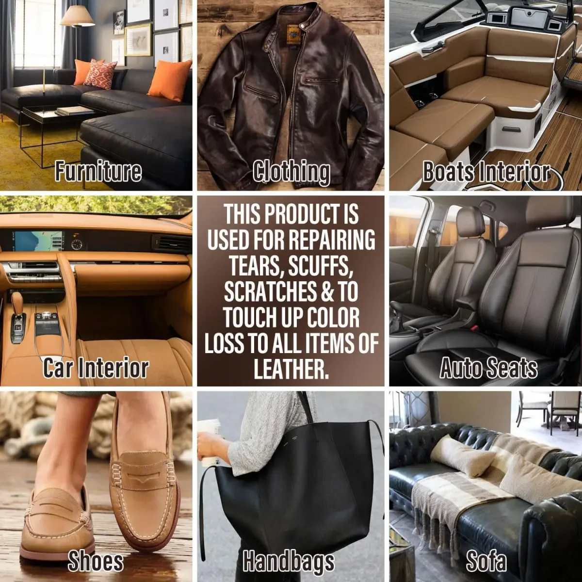 ARCSSAI ARCSSAL Leather Repair Kit for Furniture, Couch & Car Seats | Easy Color Matching & Professional Results - view 7