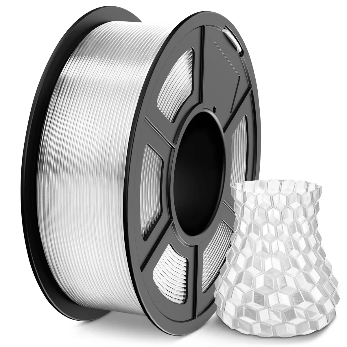 SUNLU PLA 3D Printer Filament, Transparent, 1kg | Easy to Use, High Layer Adhesion - main product image