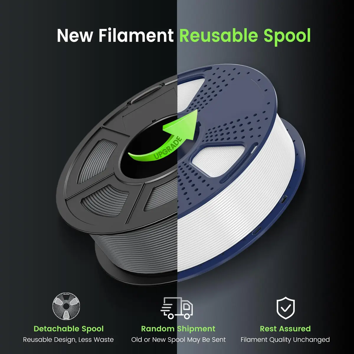 SUNLU PLA 3D Printer Filament, Transparent, 1kg | Easy to Use, High Layer Adhesion - view 7