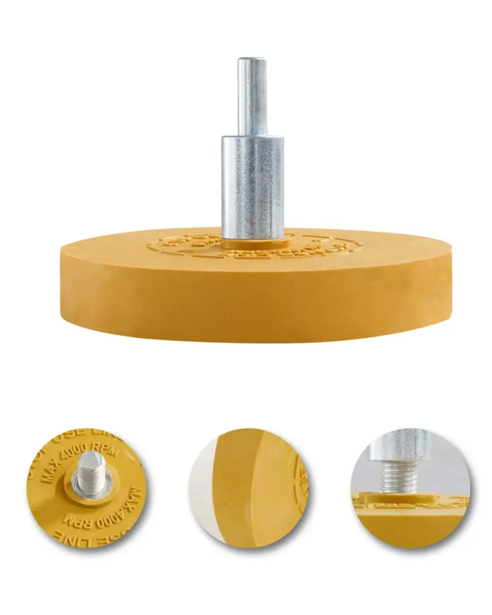 S SATC Decal Eraser Wheel with Adapter 3.25" (8.3 cm) | Removes Vinyl, Decals, Graphics & Double Faced Tape - view 4