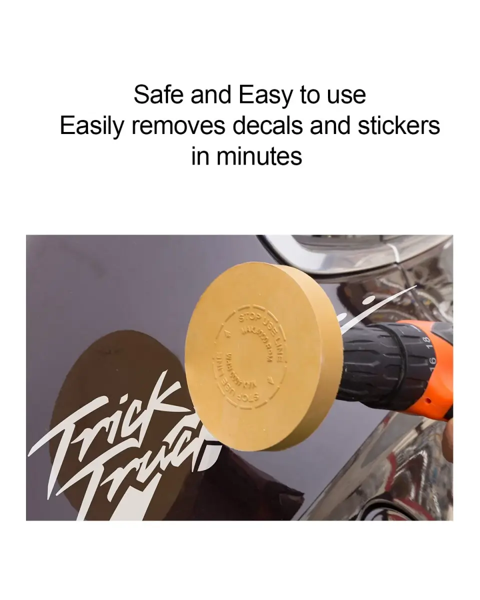 S SATC Decal Eraser Wheel with Adapter 3.25" (8.3 cm) | Removes Vinyl, Decals, Graphics & Double Faced Tape - view 5